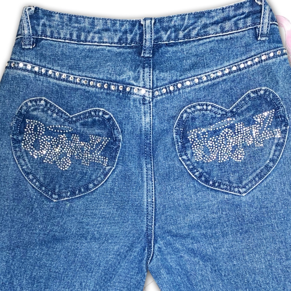 Bratz x Dolls Kill Rhinestone Heart Jeans